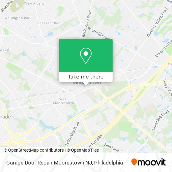 Garage Door Repair Moorestown NJ map