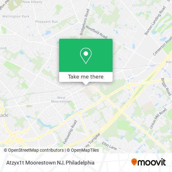 Mapa de Atzyx1t Moorestown NJ