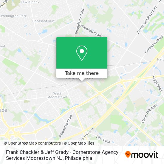 Mapa de Frank Chackler & Jeff Grady - Cornerstone Agency Services Moorestown NJ