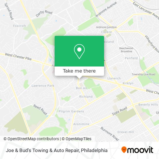 Mapa de Joe & Bud's Towing & Auto Repair