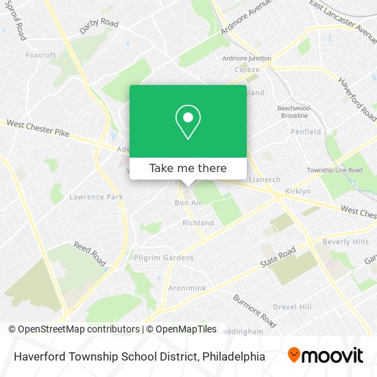 Haverford Township School District map