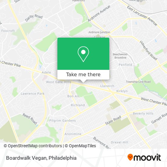 Mapa de Boardwalk Vegan