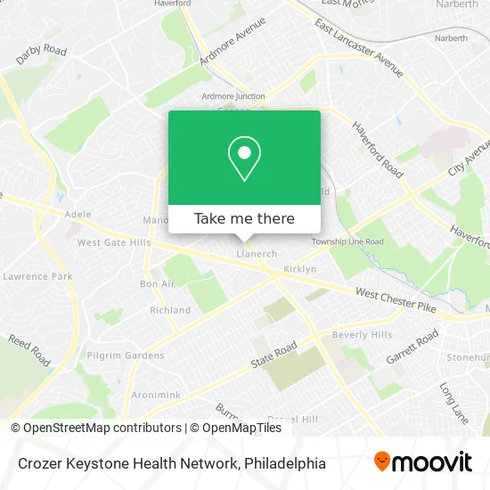 Crozer Keystone Health Network map