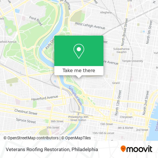 Veterans Roofing Restoration map