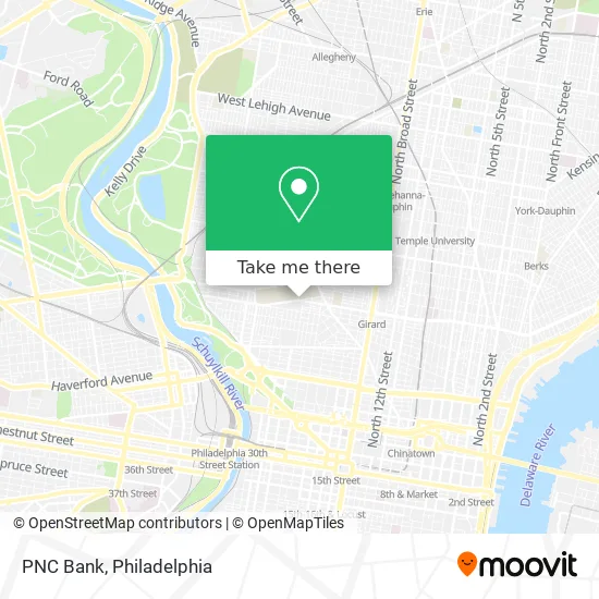 PNC Bank map