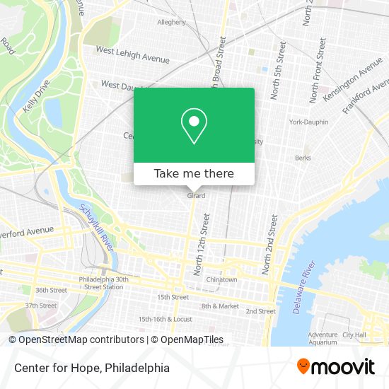 Center for Hope map