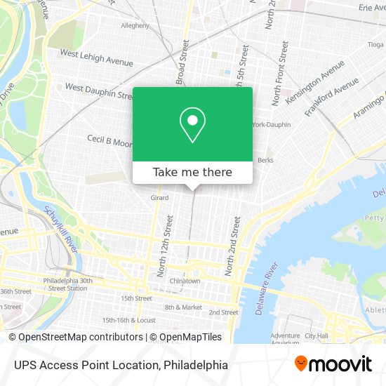 UPS Access Point Location map