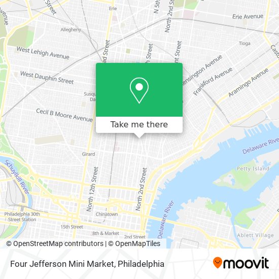 Mapa de Four Jefferson Mini Market