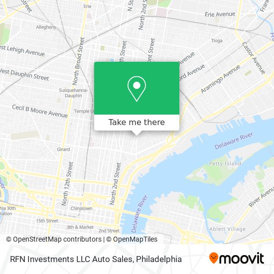 RFN Investments LLC Auto Sales map