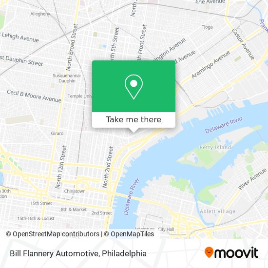 Bill Flannery Automotive map