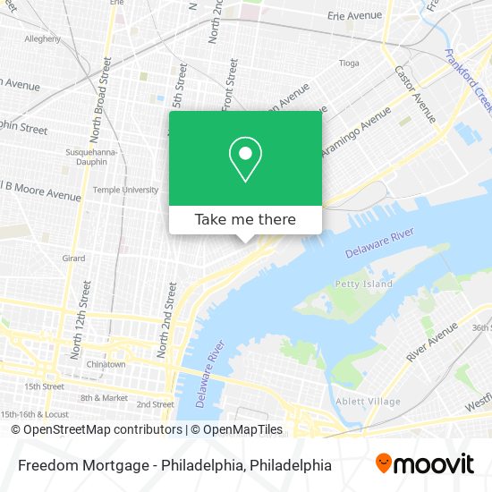 Freedom Mortgage - Philadelphia map