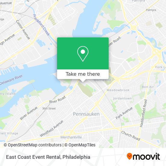 East Coast Event Rental map