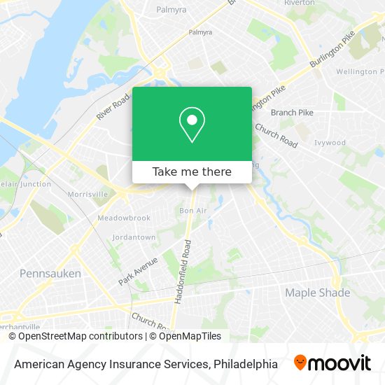 American Agency Insurance Services map