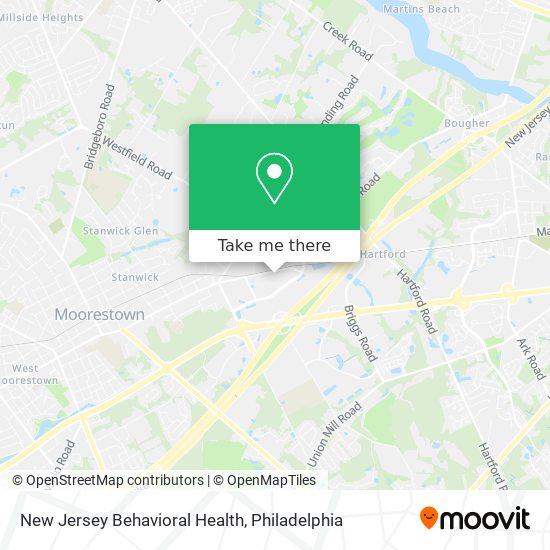 Mapa de New Jersey Behavioral Health