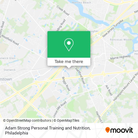 Adam Strong Personal Training and Nutrition map