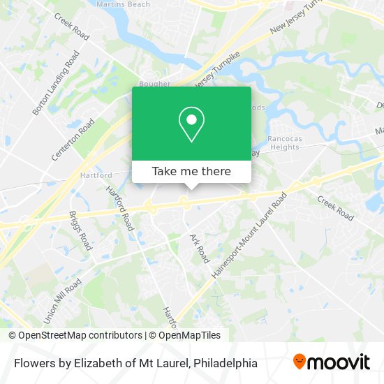 Flowers by Elizabeth of Mt Laurel map