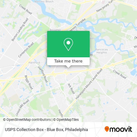 USPS Collection Box - Blue Box map