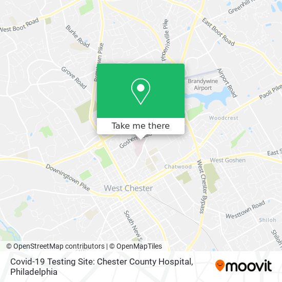 Mapa de Covid-19 Testing Site: Chester County Hospital