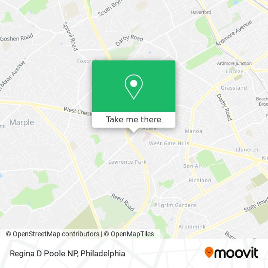 Regina D Poole NP map