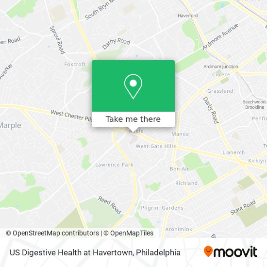 US Digestive Health at Havertown map