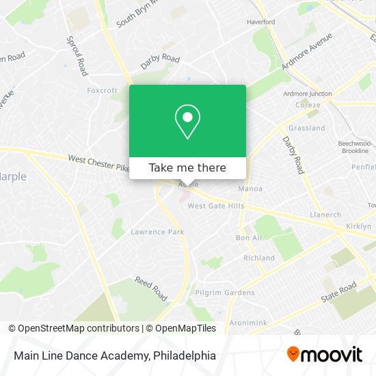 Mapa de Main Line Dance Academy