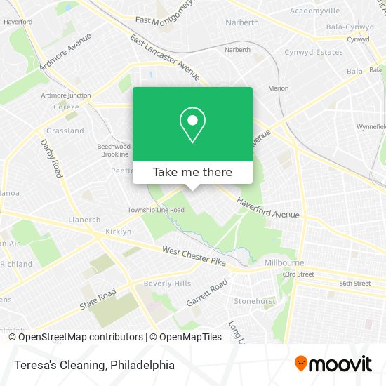 Teresa's Cleaning map