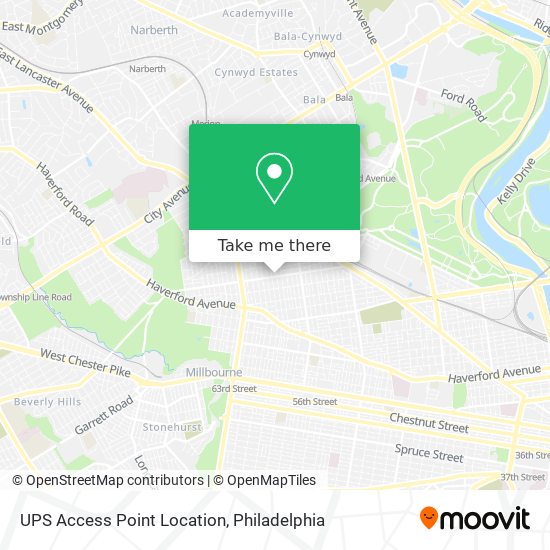 UPS Access Point Location map