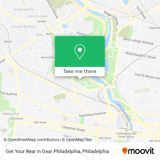 Get Your Rear in Gear Philadelphia map