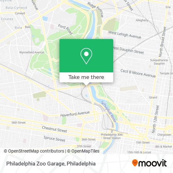 Mapa de Philadelphia Zoo Garage