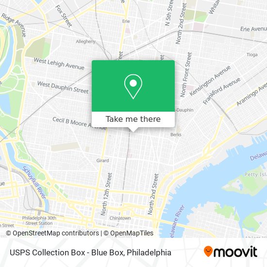 USPS Collection Box - Blue Box map