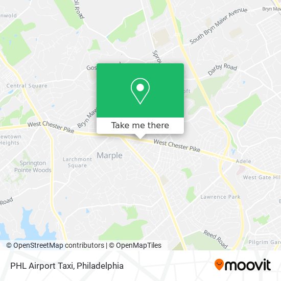 PHL Airport Taxi map