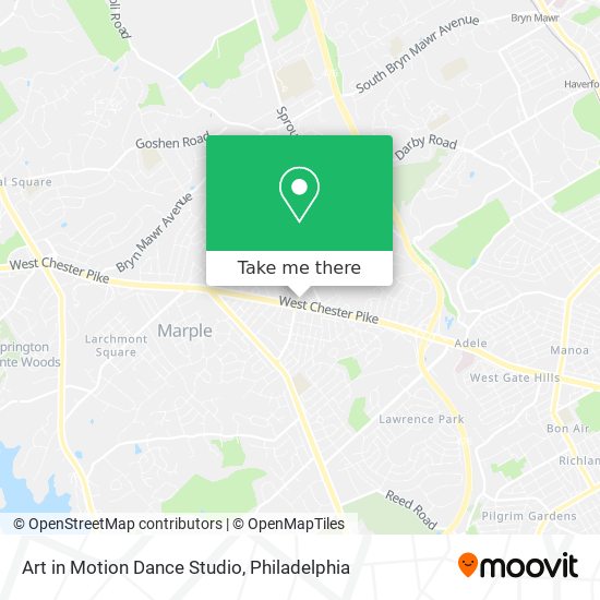 Mapa de Art in Motion Dance Studio