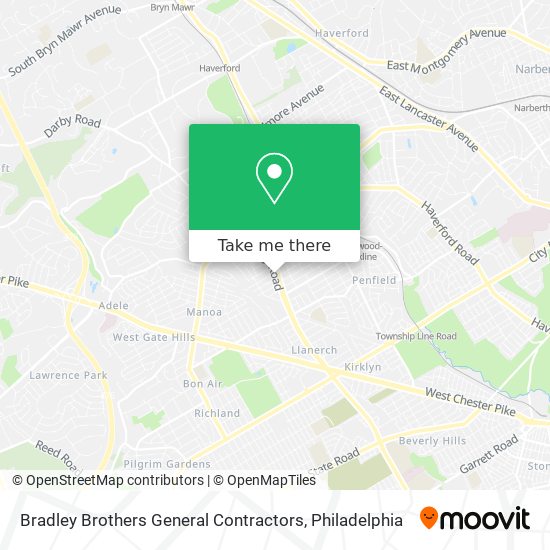 Bradley Brothers General Contractors map