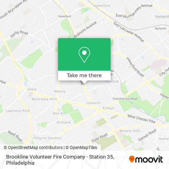 Brookline Volunteer Fire Company - Station 35 map