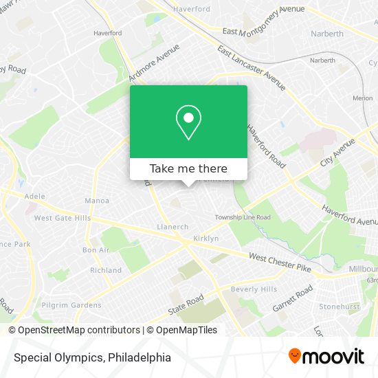 Special Olympics map