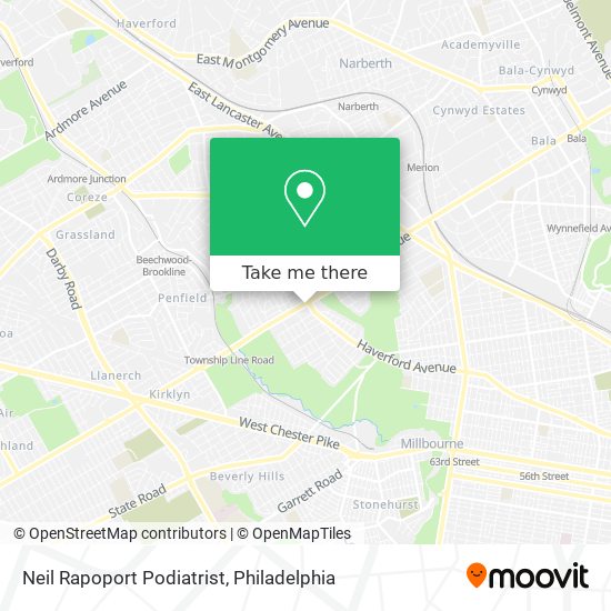 Neil Rapoport Podiatrist map