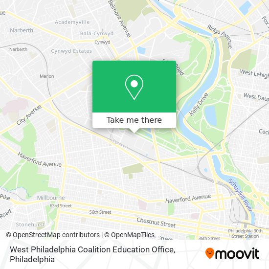 Mapa de West Philadelphia Coalition Education Office