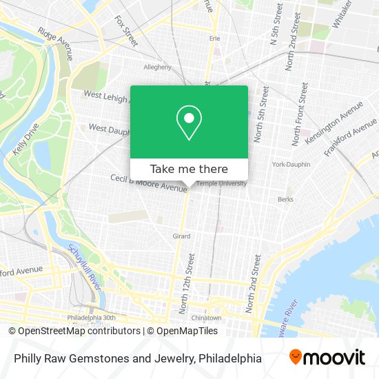 Mapa de Philly Raw Gemstones and Jewelry