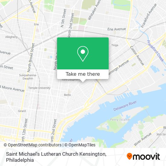 Saint Michael's Lutheran Church Kensington map