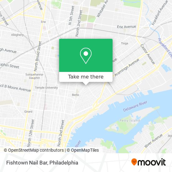 Fishtown Nail Bar map