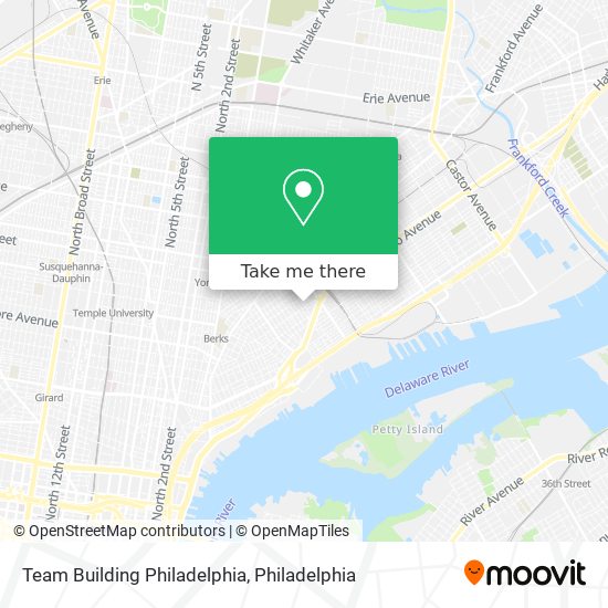 Mapa de Team Building Philadelphia