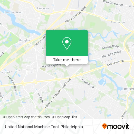 United National Machine Tool map