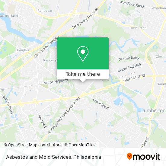 Asbestos and Mold Services map