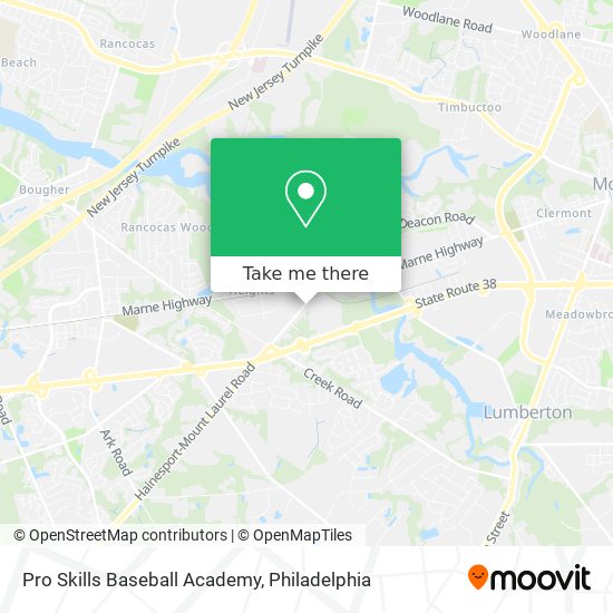 Pro Skills Baseball Academy map