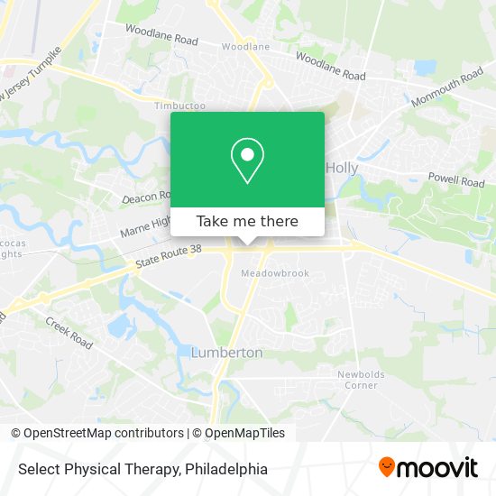 Select Physical Therapy map