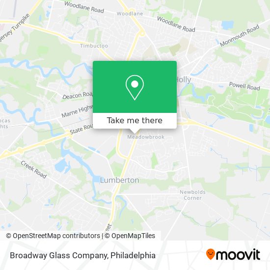 Broadway Glass Company map