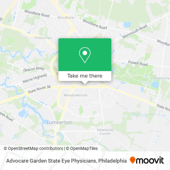 Advocare Garden State Eye Physicians map