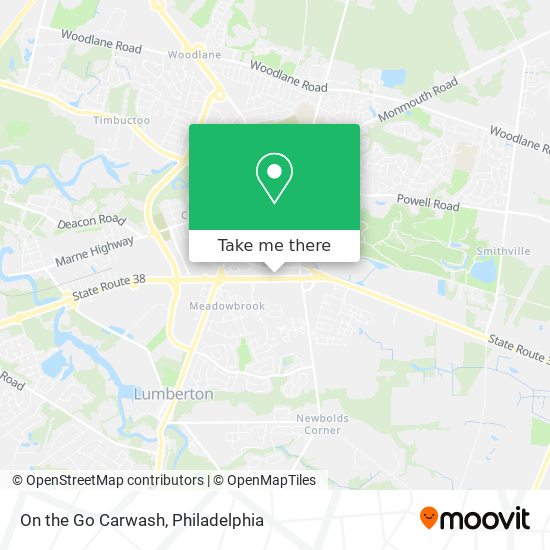 On the Go Carwash map