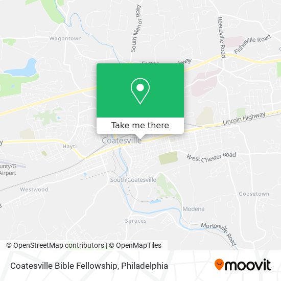 Mapa de Coatesville Bible Fellowship