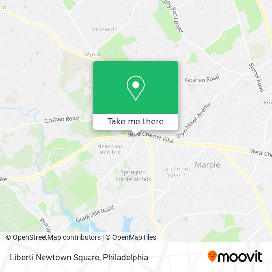 Liberti Newtown Square map